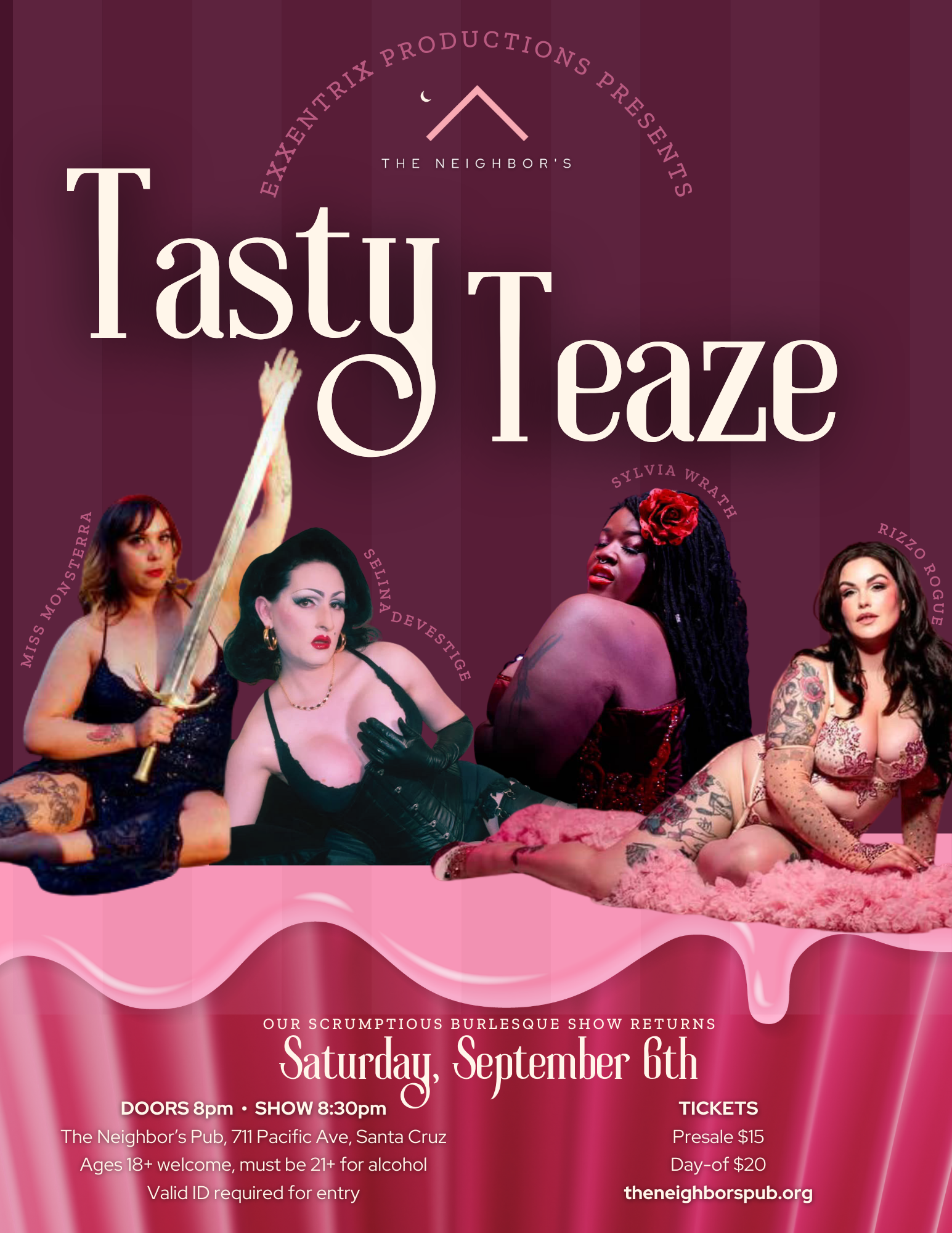 Tasty Teaze Burlesque + Drag Show