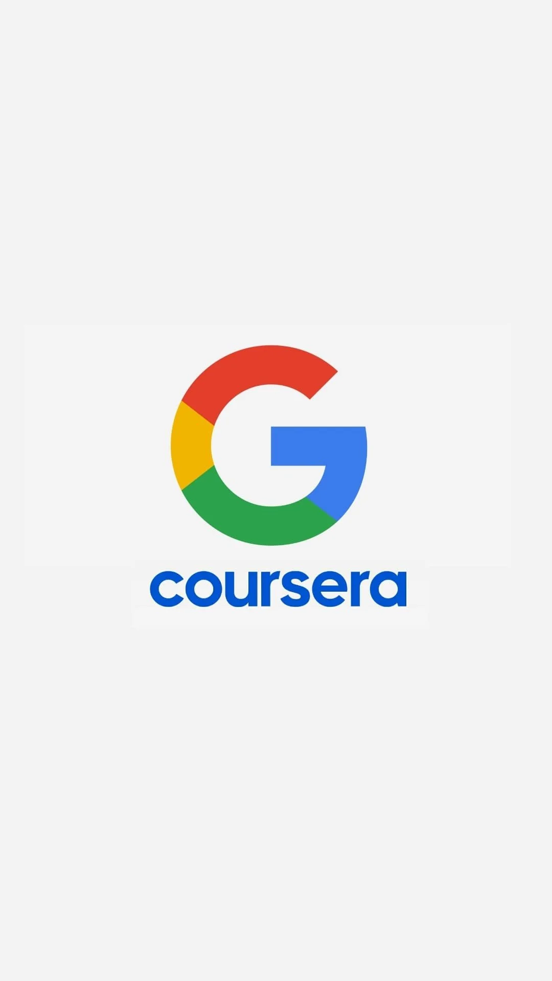 Google Coursera logo on white background.