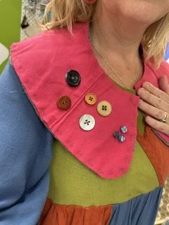 Make a Statement Collar: Denim, Buttons and Drinks