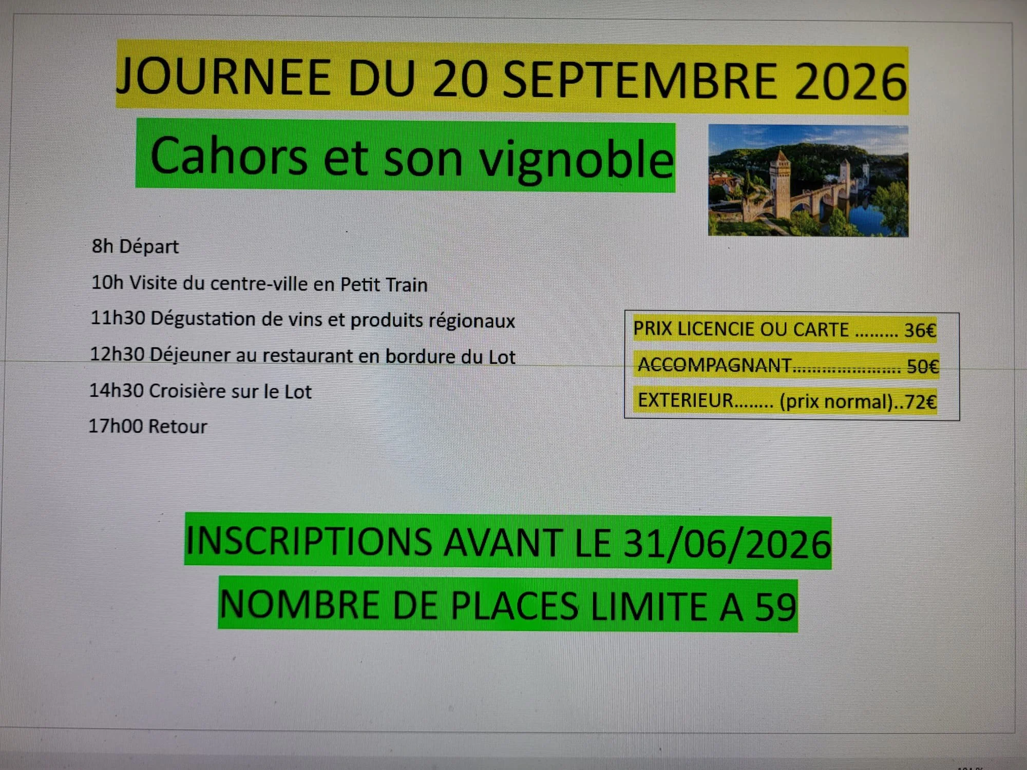 VOYAGE CAHORS