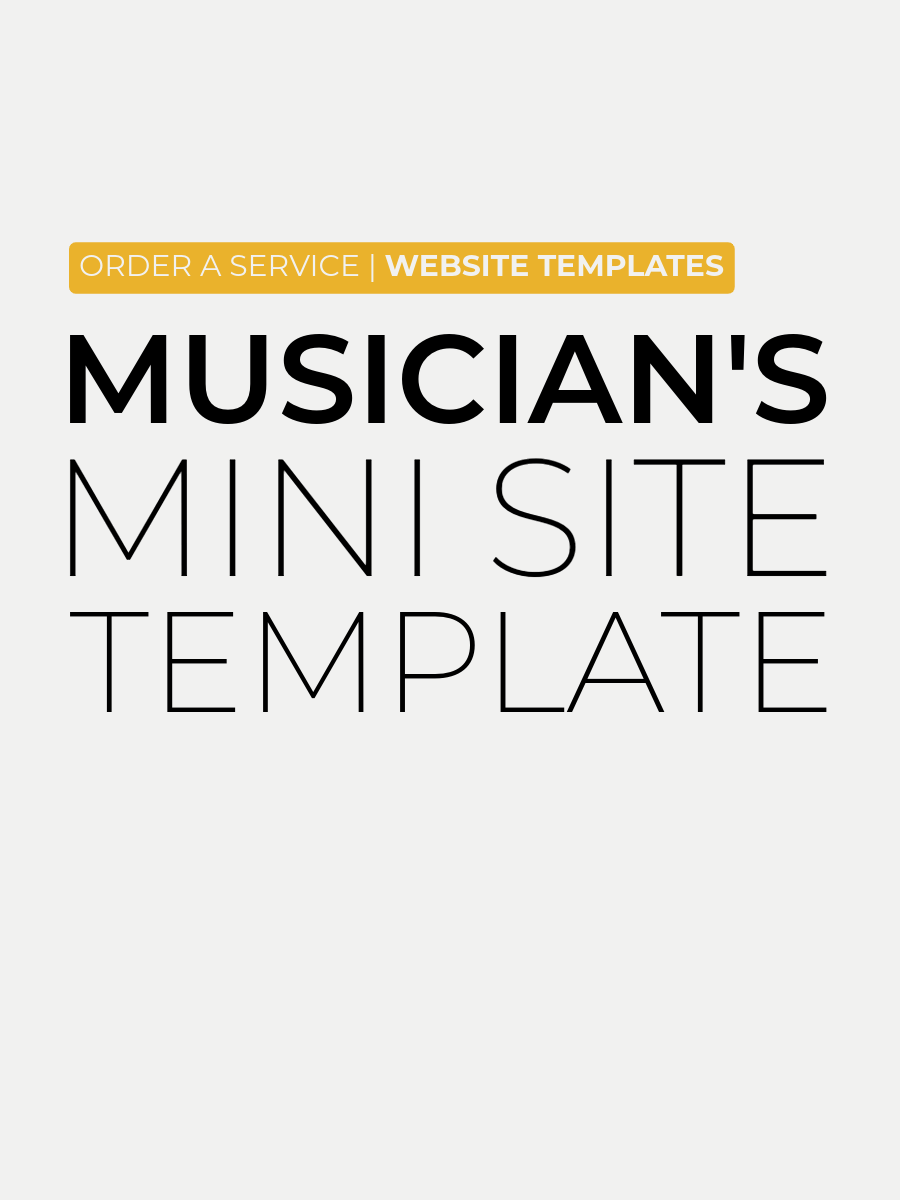 The Musician's Mini-Site | One-Page Teaching Template