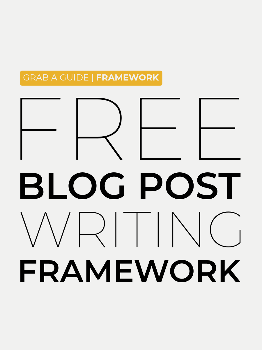 Free Blog Post Writing Framework