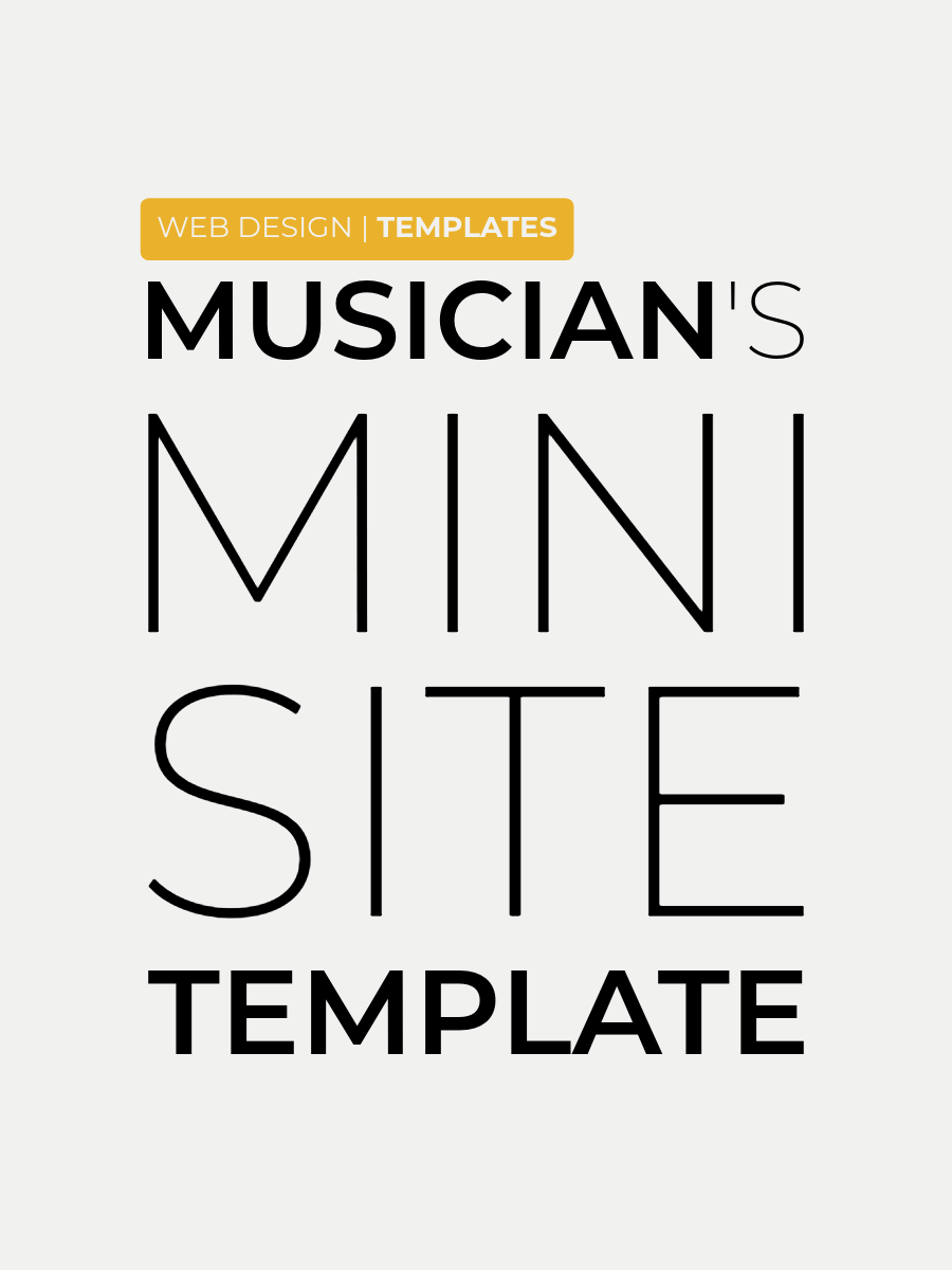 The Musician's Mini-Site | One-Page Teaching Template