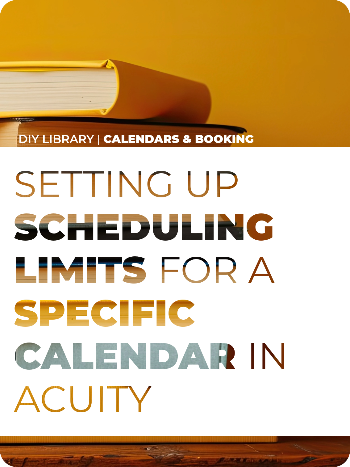 Setting Scheduling Limits for a Specific Calendar in Acuity
