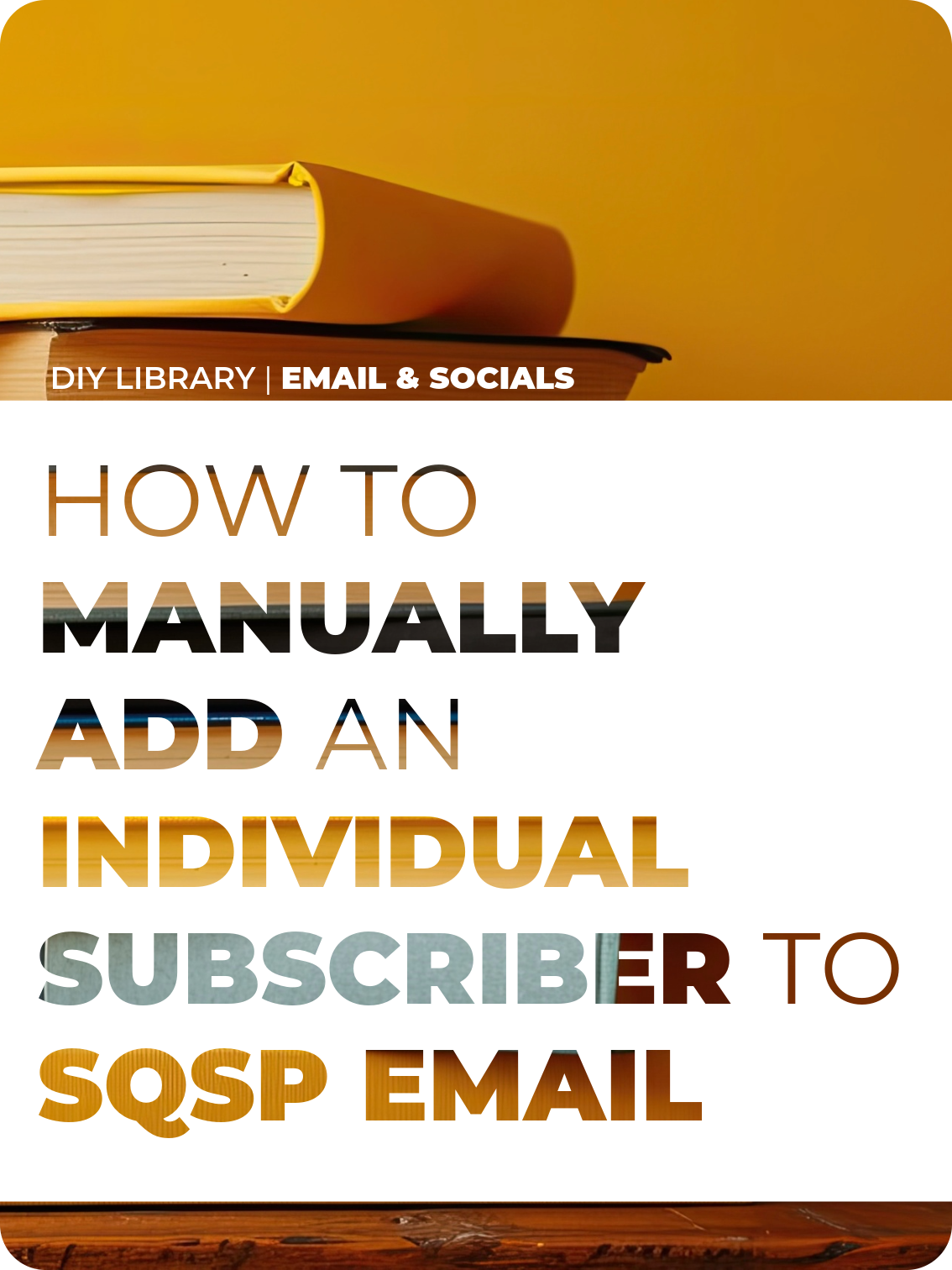 How to Manually Add an Individual Subscriber