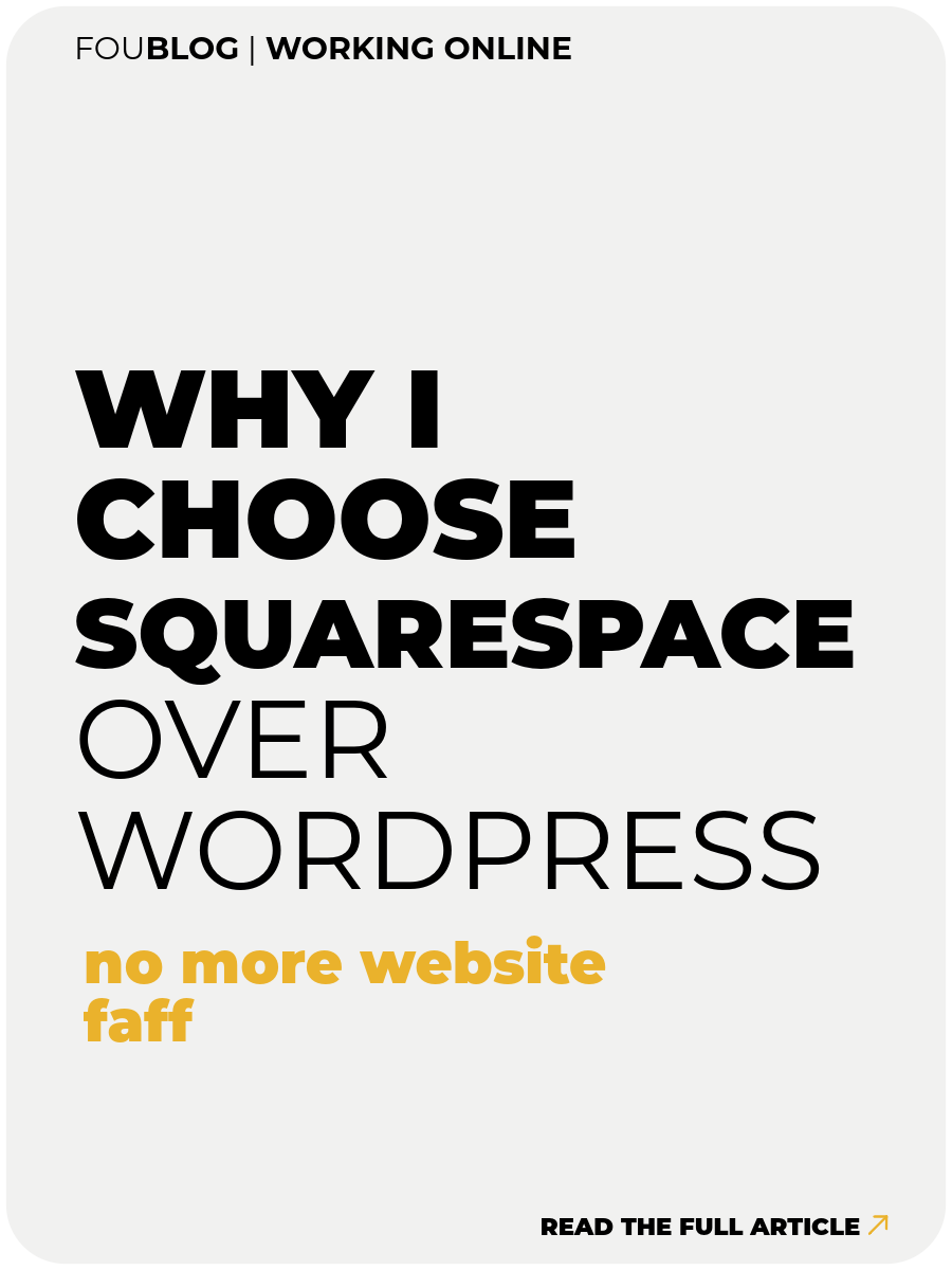 Why I Choose Squarespace Over WordPress