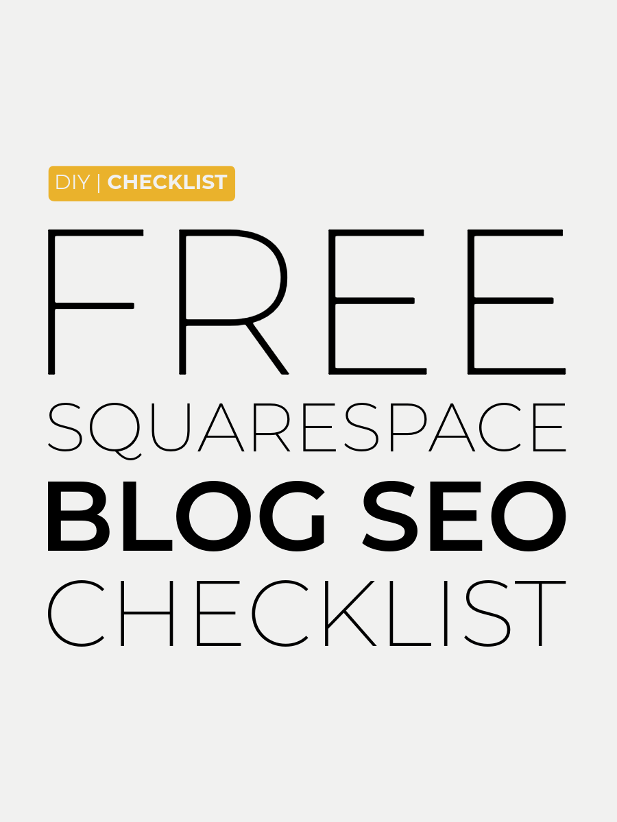 Free Squarespace Blog SEO Checklist