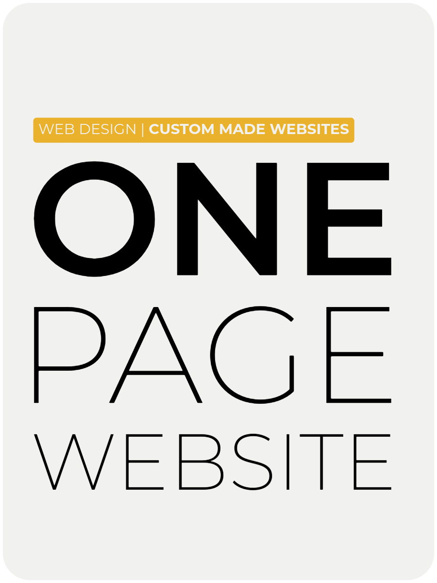 foubography store graphic reading: 'Order a Service | Web Design: One Page Website'