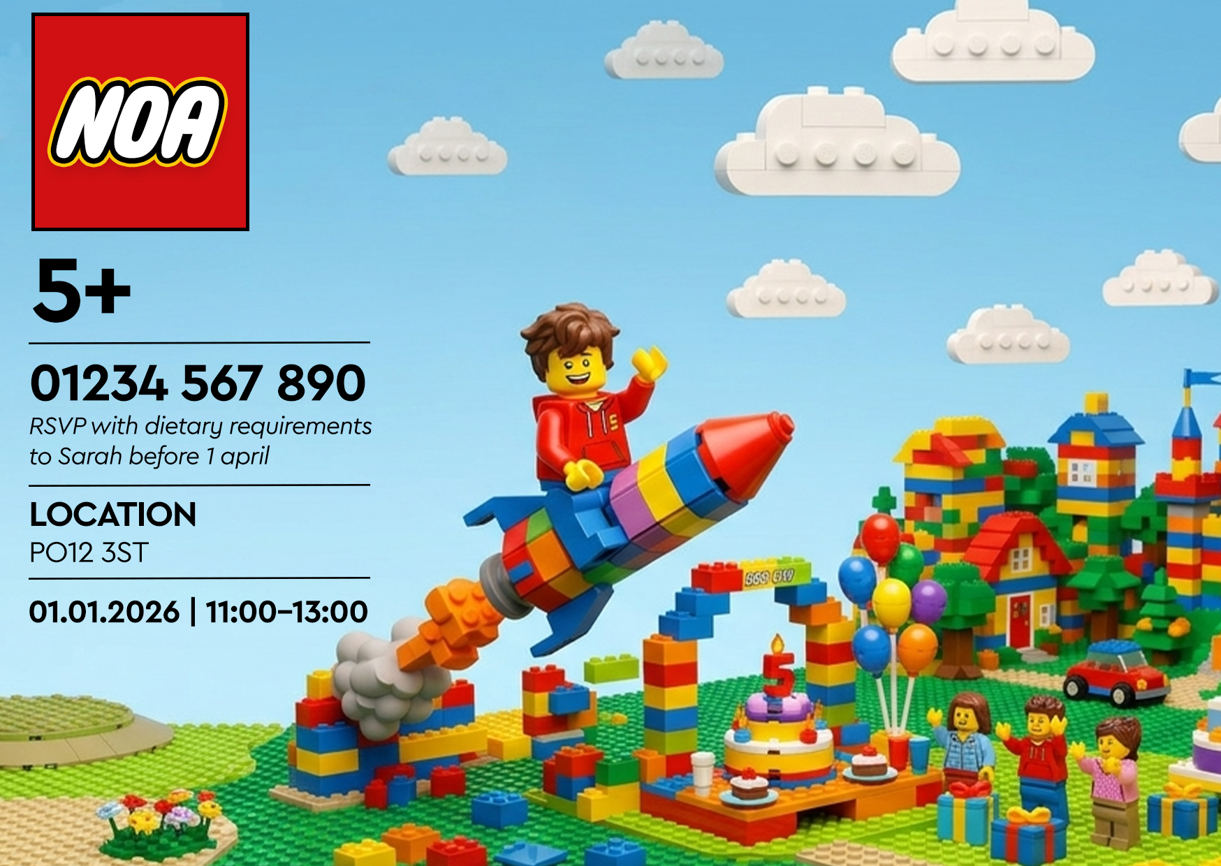 The "Lego World" Bespoke Invitation (Digital)