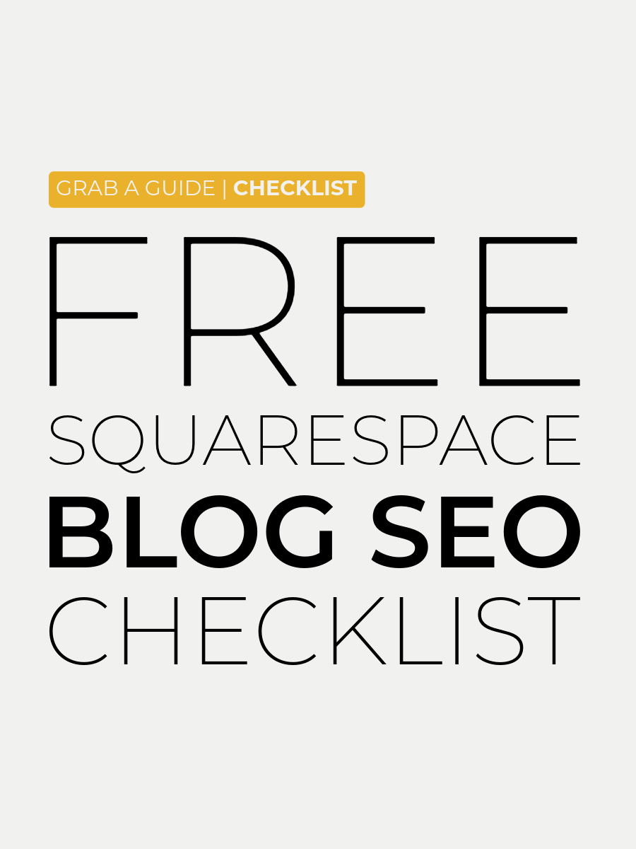 Free Squarespace Blog SEO Checklist