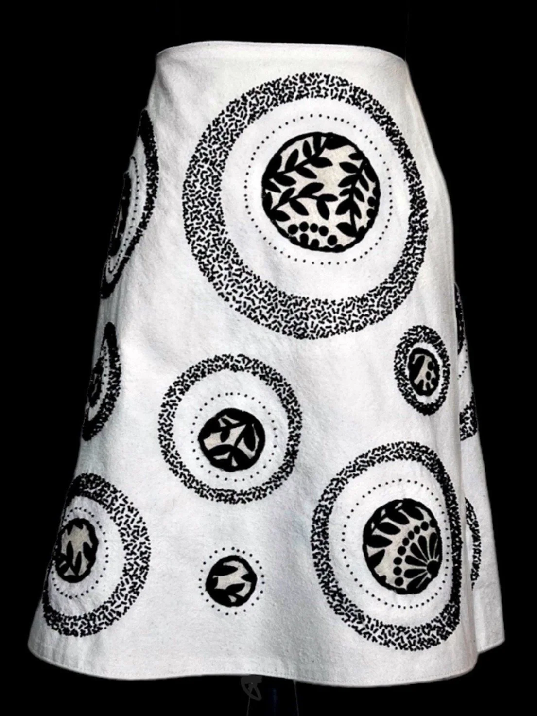 1) Black & Ivory Layered & Beaded Skirt.jpg