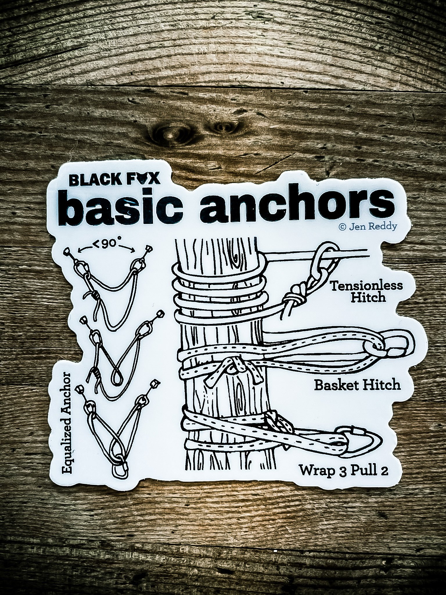 Prussik Hitch Sticker — Black Fox Rescue Institute