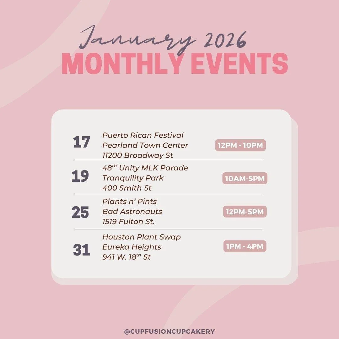 Cupfusion Cupcakery: January 2026 Pop-Up Events &amp; Booths