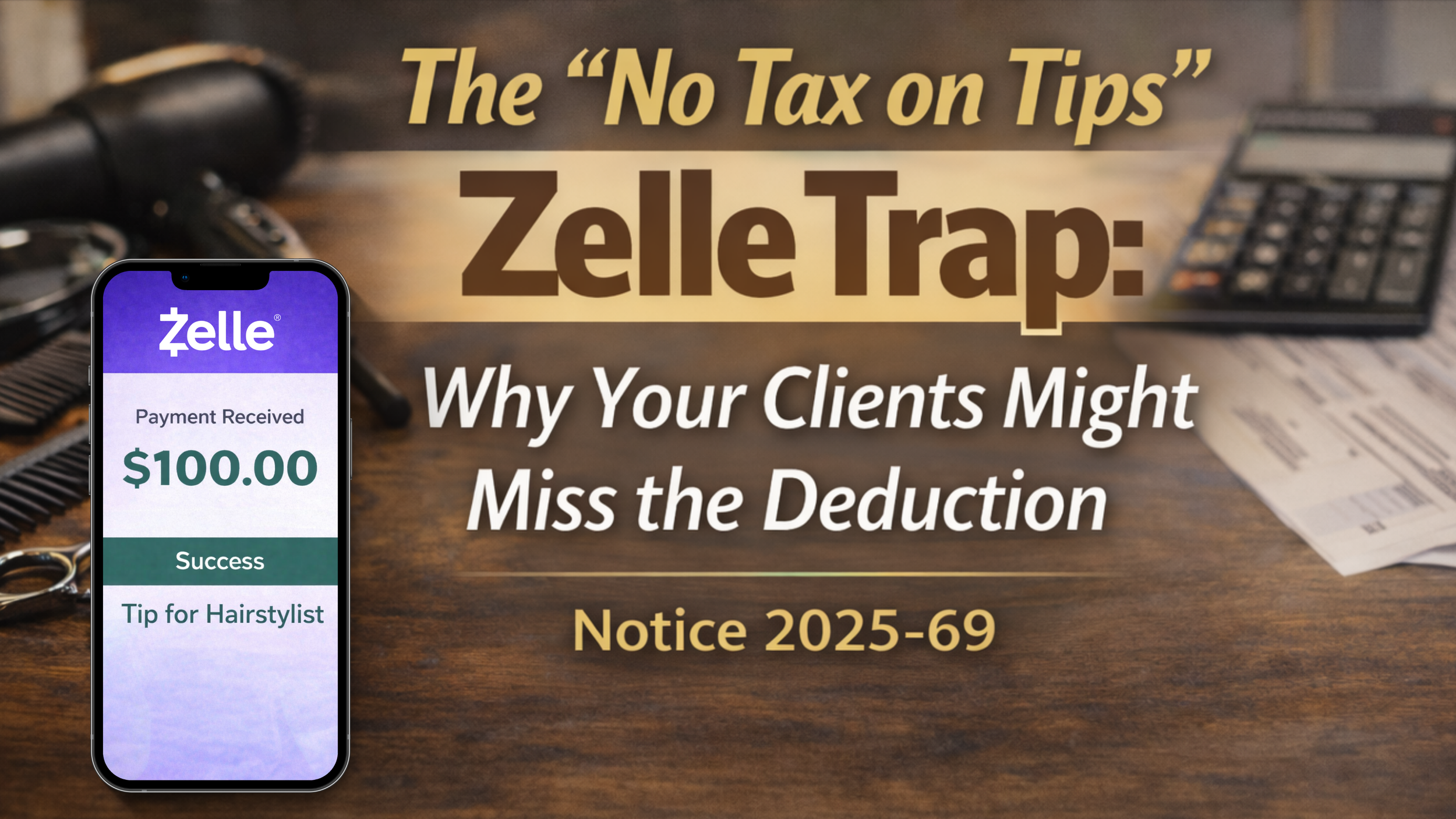 "No Tax on Tips" Zelle Trap: Why Your Clients Might Miss the Deduction