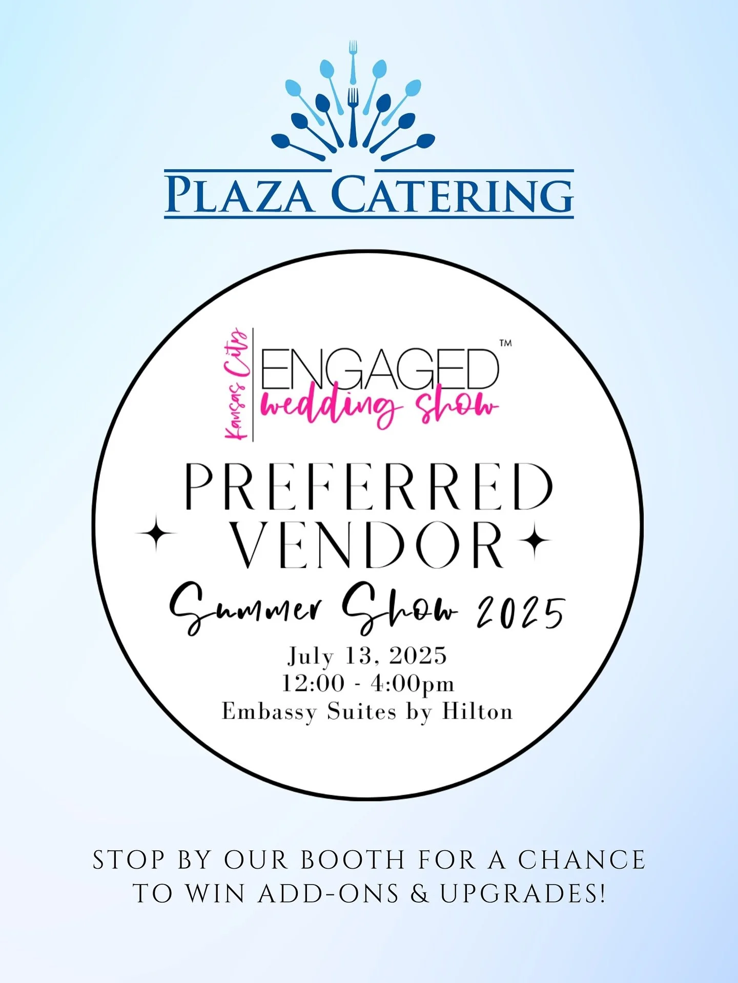 See you this weekend! 
.
.
.
#plazacatering #plaza #kccatering #kccaterer #weddingcaterer #kansascity #caterer #catering #kansascityengaged #weddingshow #embassysuites