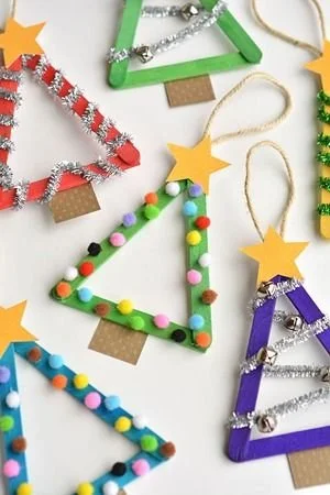 Popsicle Stick Christmas Tree Craft