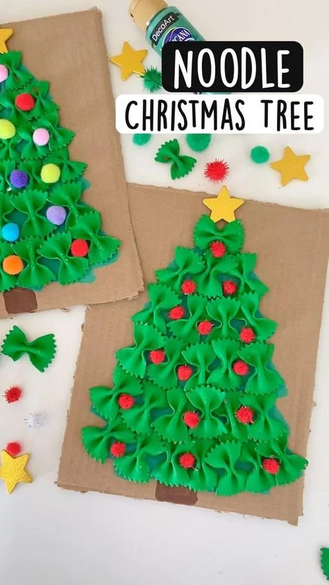 Noodle Christmas Tree Craft