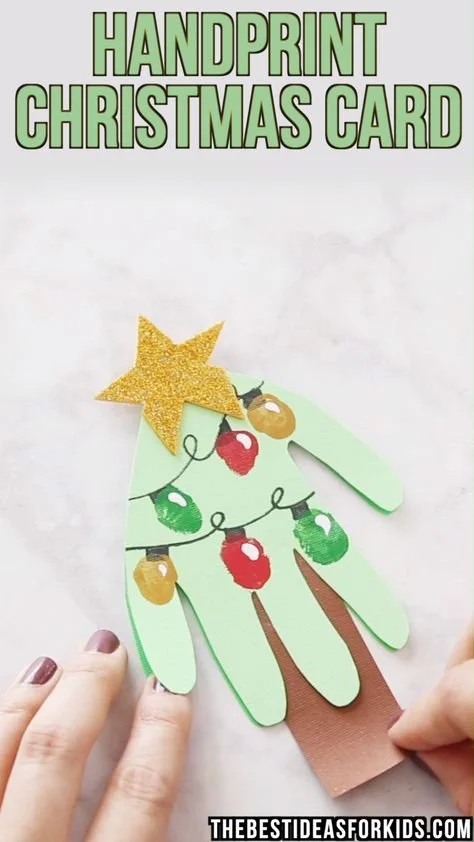 Handprint Christmas Tree Craft