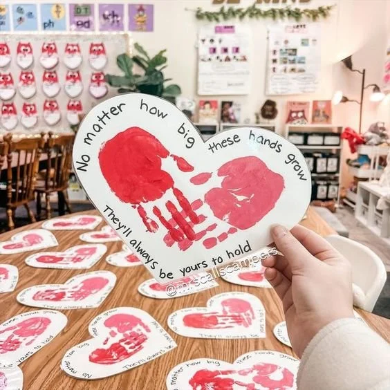 Valentine's Day Party Handprint Craft