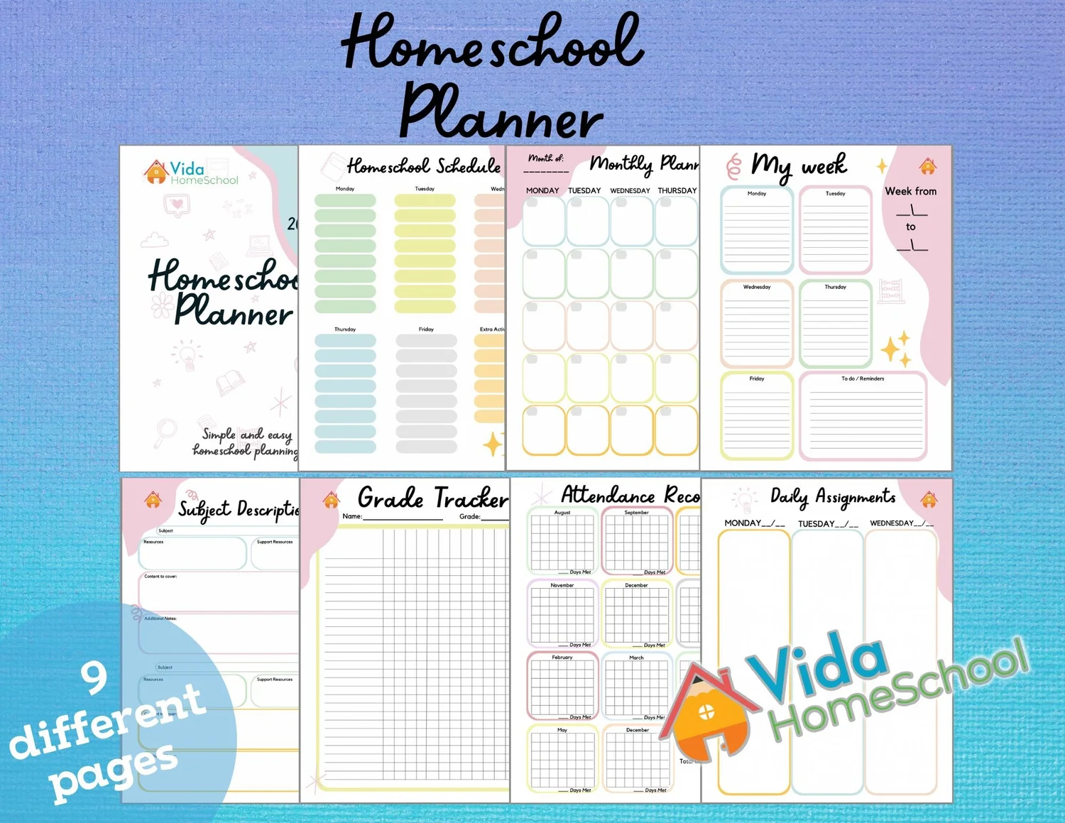 Homeschool Planner (English) — VidaHomeschool
