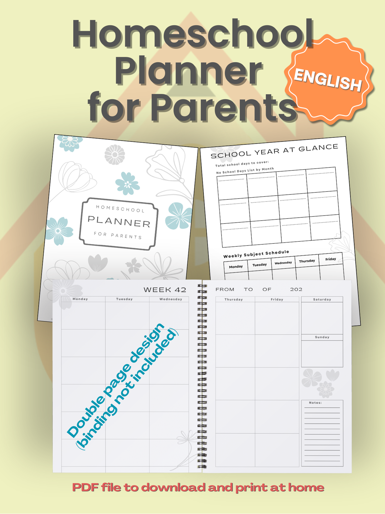 Homeschool Planner for Parents (English)