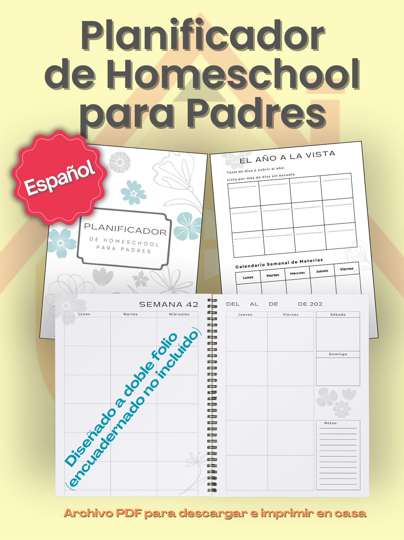 Planificador de Homeschool para Padres (en Español)