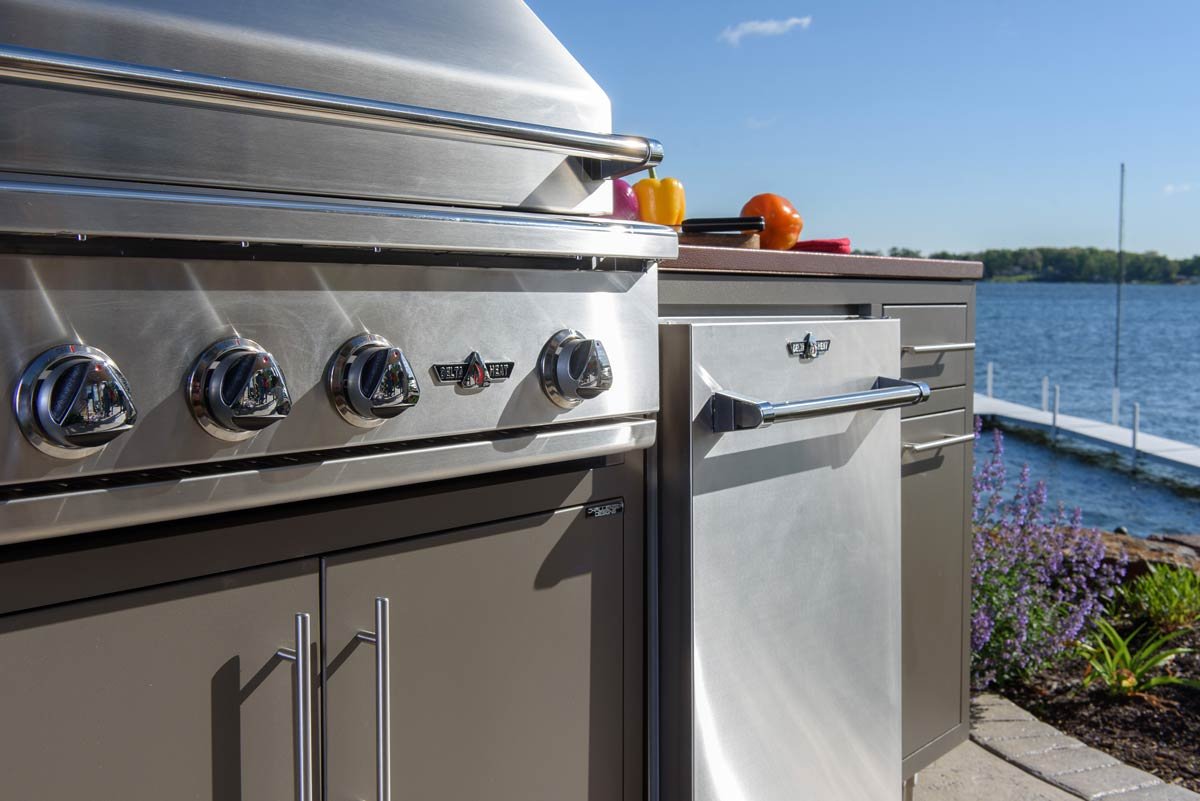 Outdoor Kitchen and Grill Knob Closeup - Brubaker Showroom