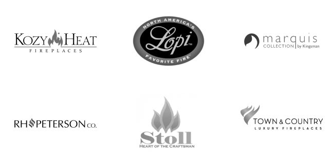 Indoor Wood Burning Fireplace Partner Logos 3 - Brubaker Showroom