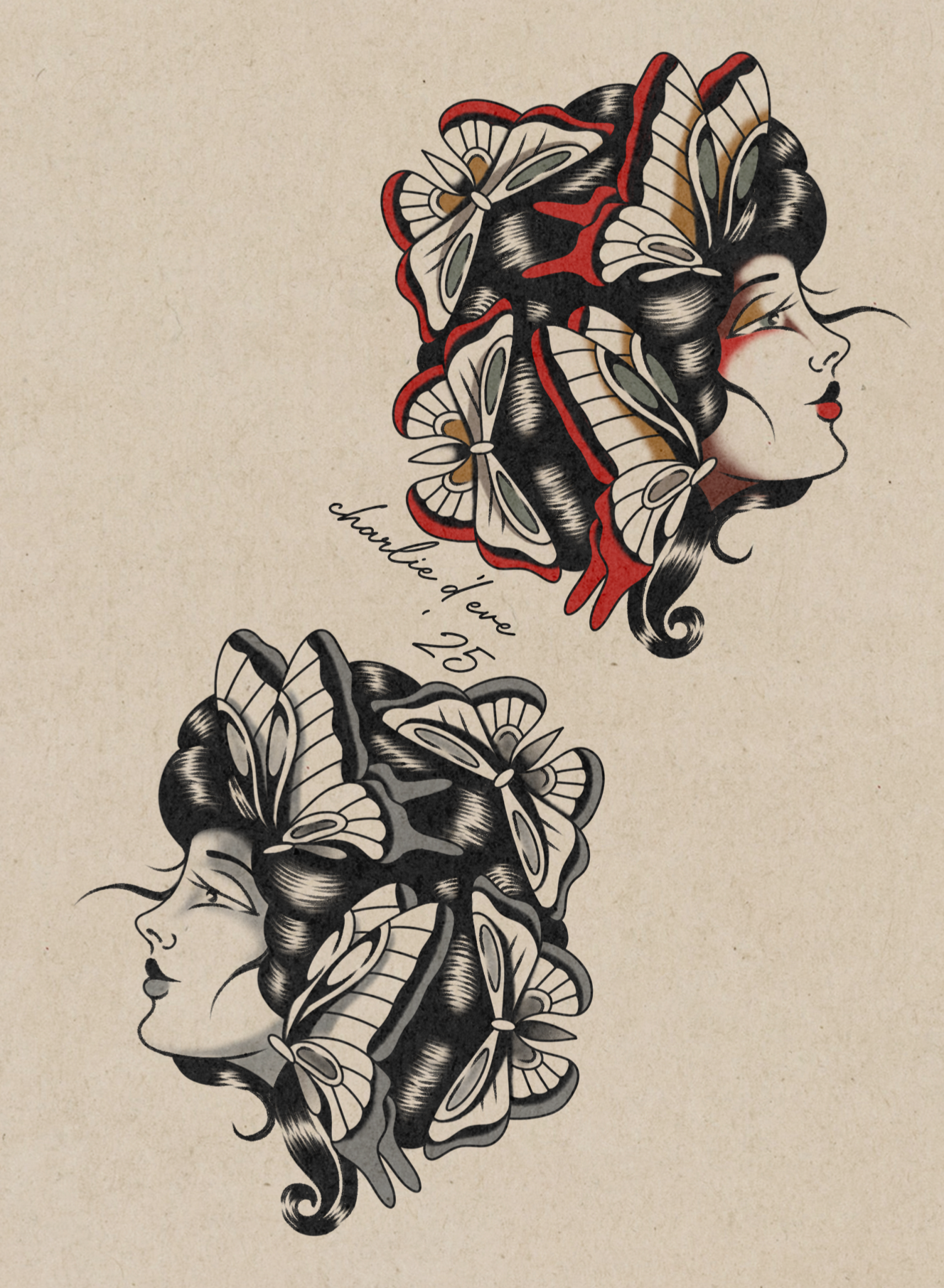 Owen Jensen butterfly lady; 4.5” minimum