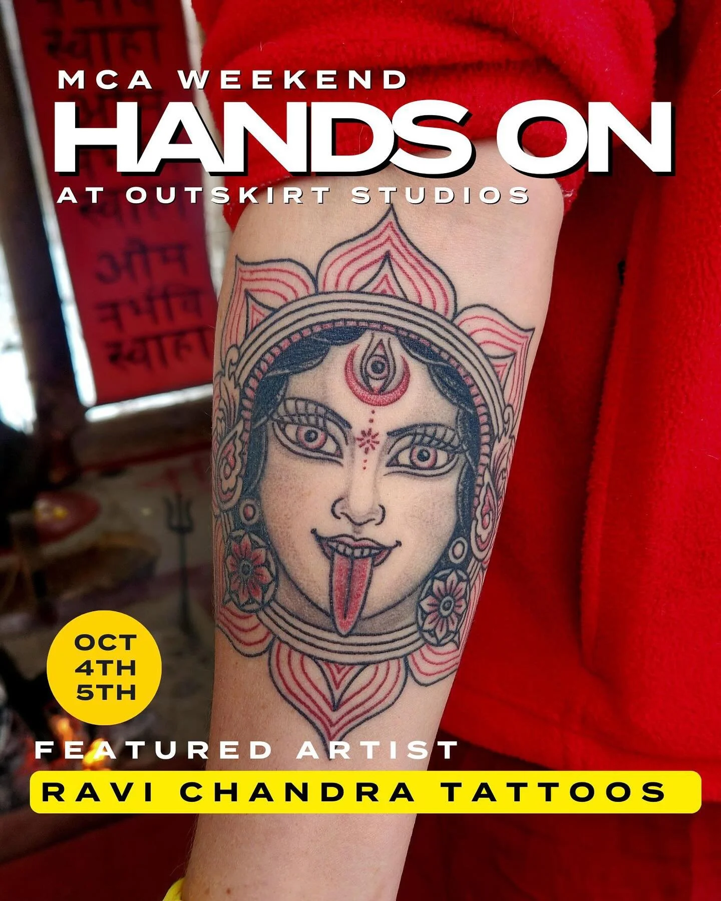 Gearing up for Hands On- MCA weekend, we’re showing off the artists you’ll see at oUTSKIRT Studios on October 4th and 5th! 
Ravi Chandra is excited to be opening his new private tattoo location at oUTSKIRT! Ravi offers custom tattooing,