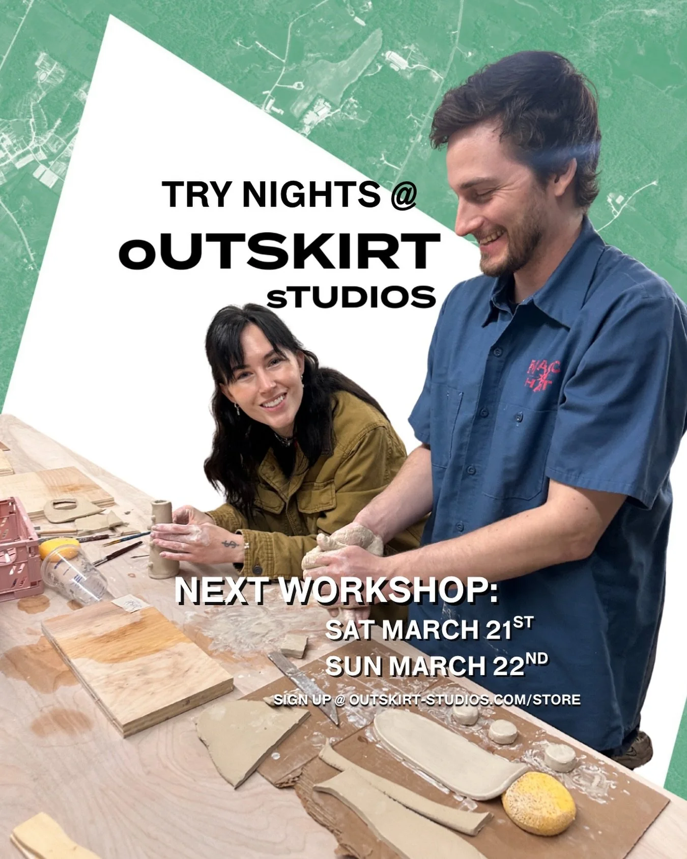 Interested in Ceramics? Come give it a try! We will give you an introductory demo for both hand building and wheel throwing. Third Saturday or Sunday of each month. March workshops now available! 

Visit Outskirt-studios.com/store for more info 

#ce