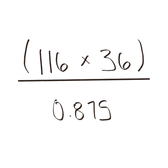 The density calculation for Fabrica's Luxe carpet.