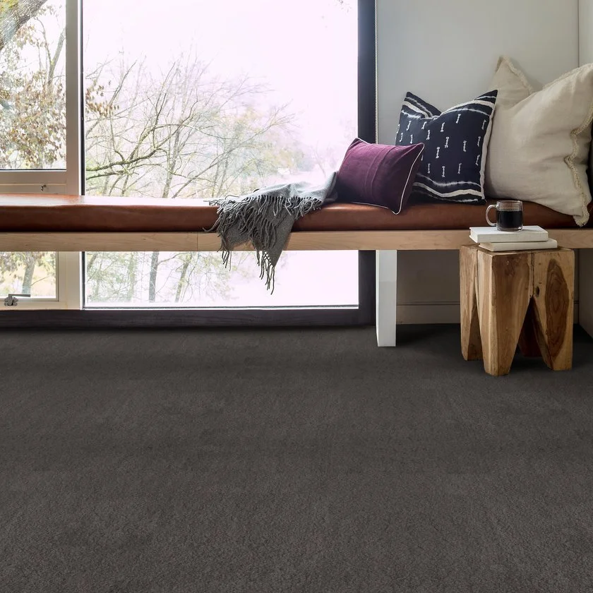 Anderson Tuftex's Luxe Feel II in the (black) color Amory, with a window bench featured