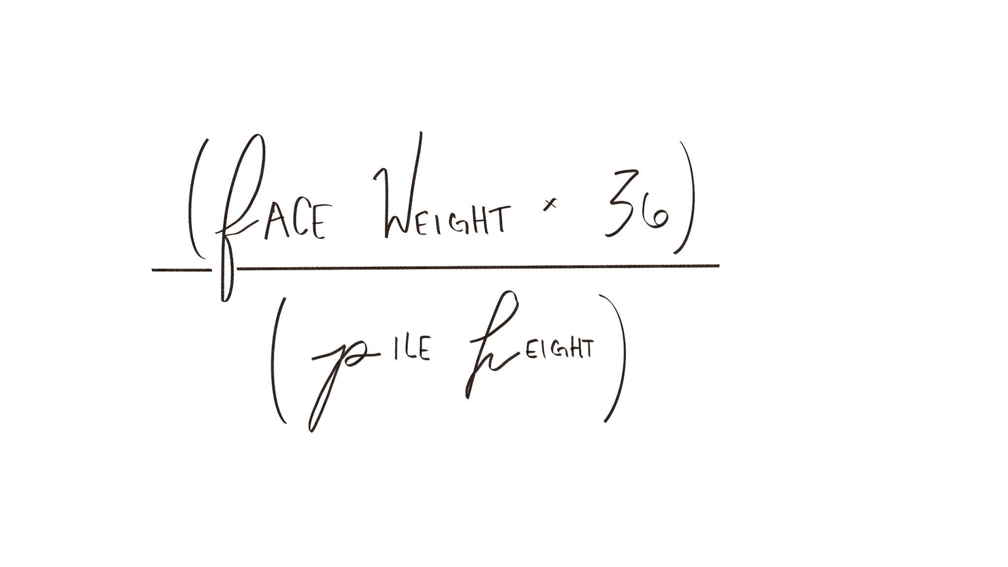 The formula for carpet density