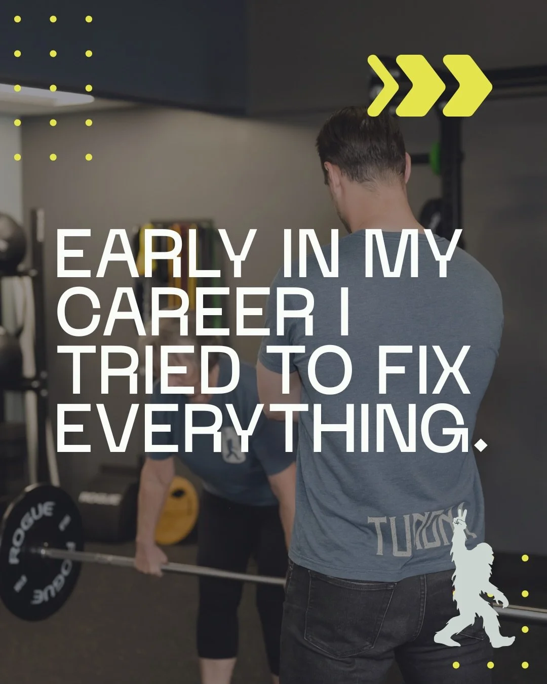Early in my career, I tried to fix everything.

Patient walks in with knee pain. I&rsquo;d find 6 things wrong. I write a plan that addresses all of it.

And nothing would change &mdash; more honestly &mdash; not enough would change.

The shift came 
