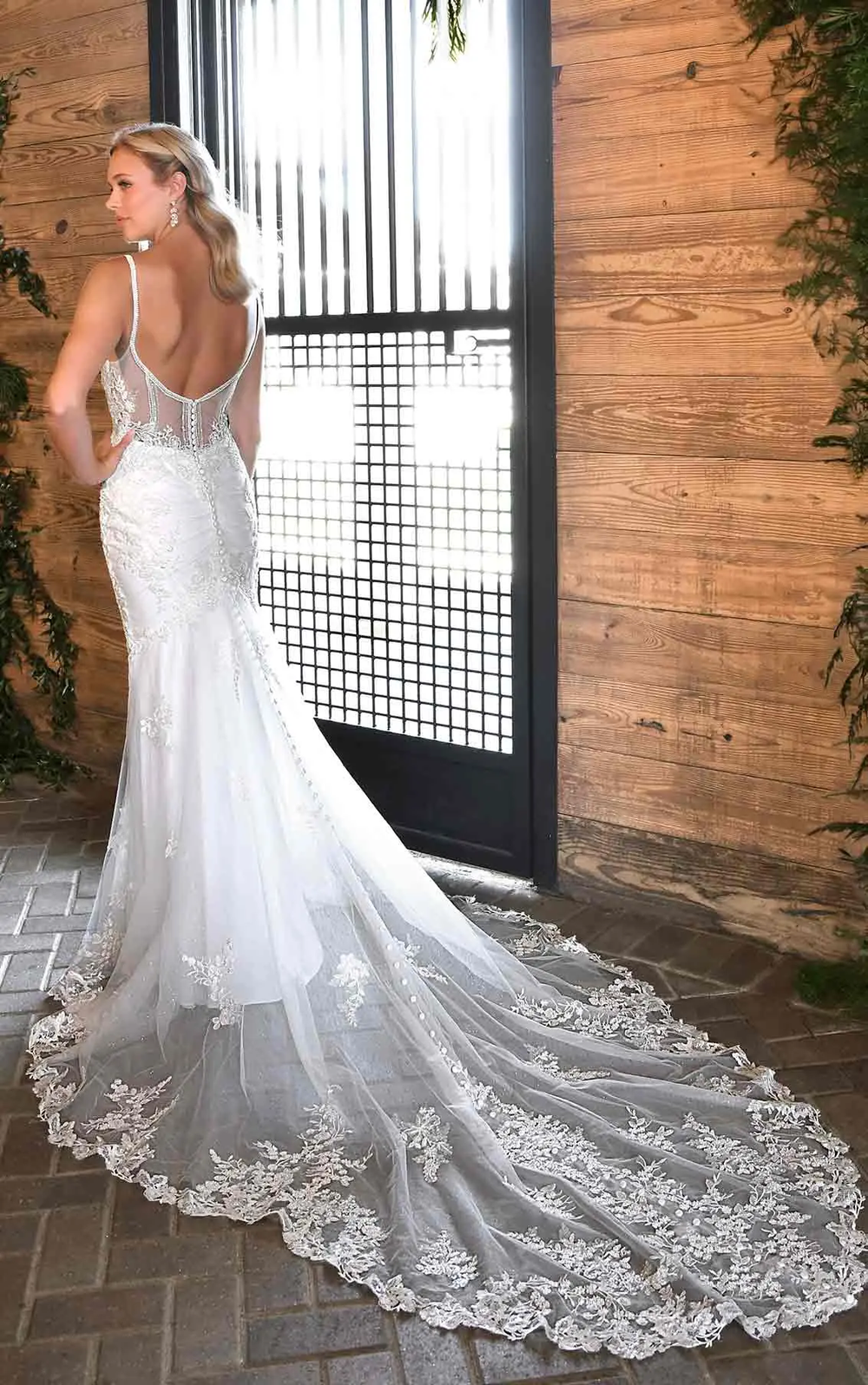 sachin and babi light blue dress D4226 Flared cut / Fit-n-Flare Wedding Dress by Essense of Australia