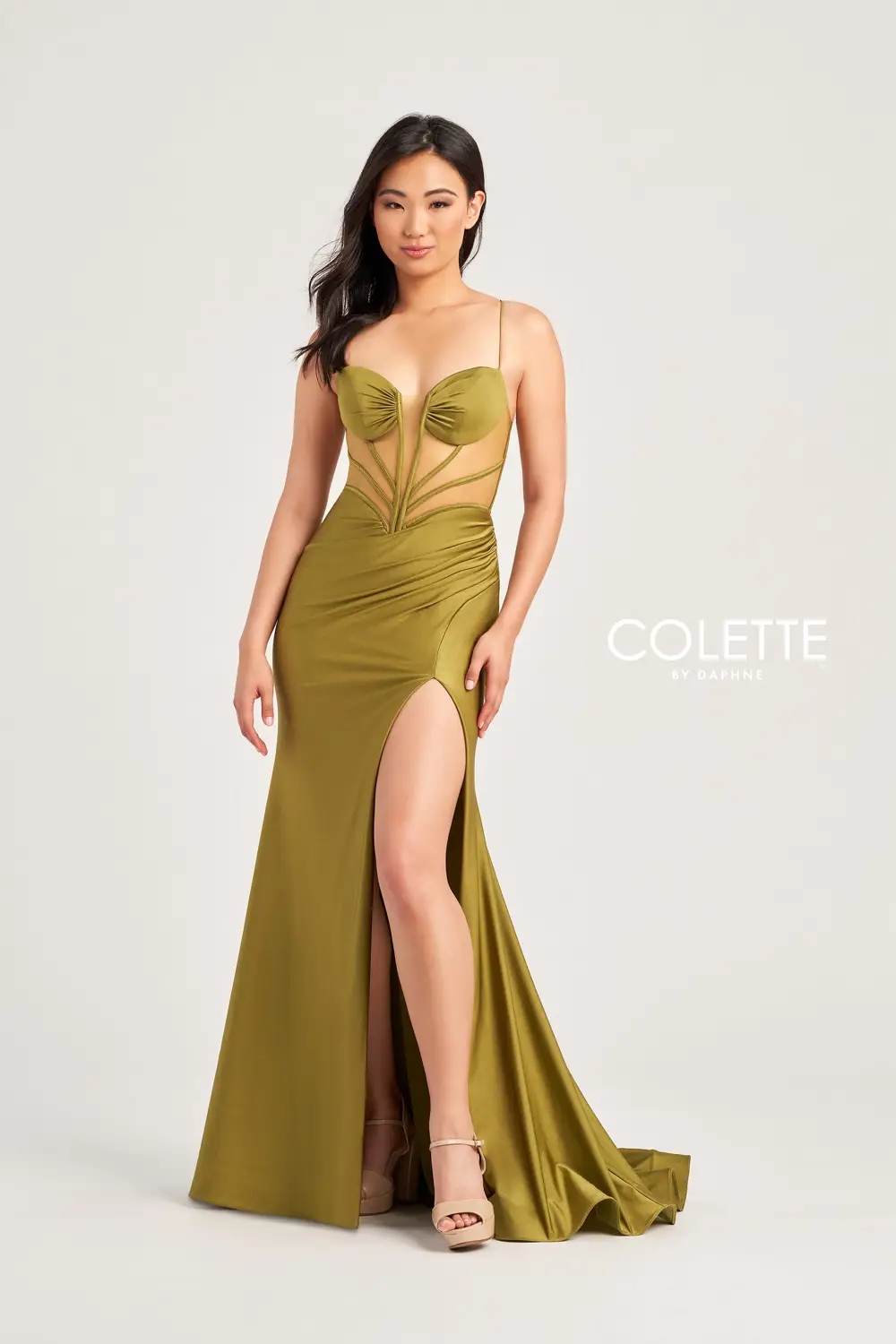 Colette CL5140 olive evening gown on sale at prom boutique broward.jpg