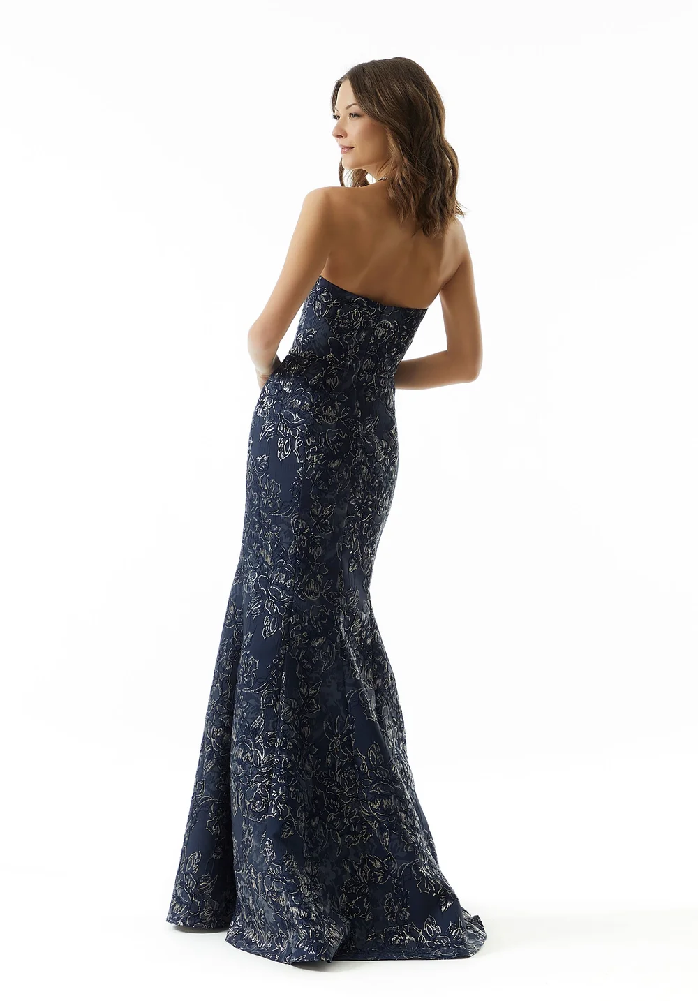 slim fit dress slacks MGNY By Mori Lee 72940 - Long Sheath Dress