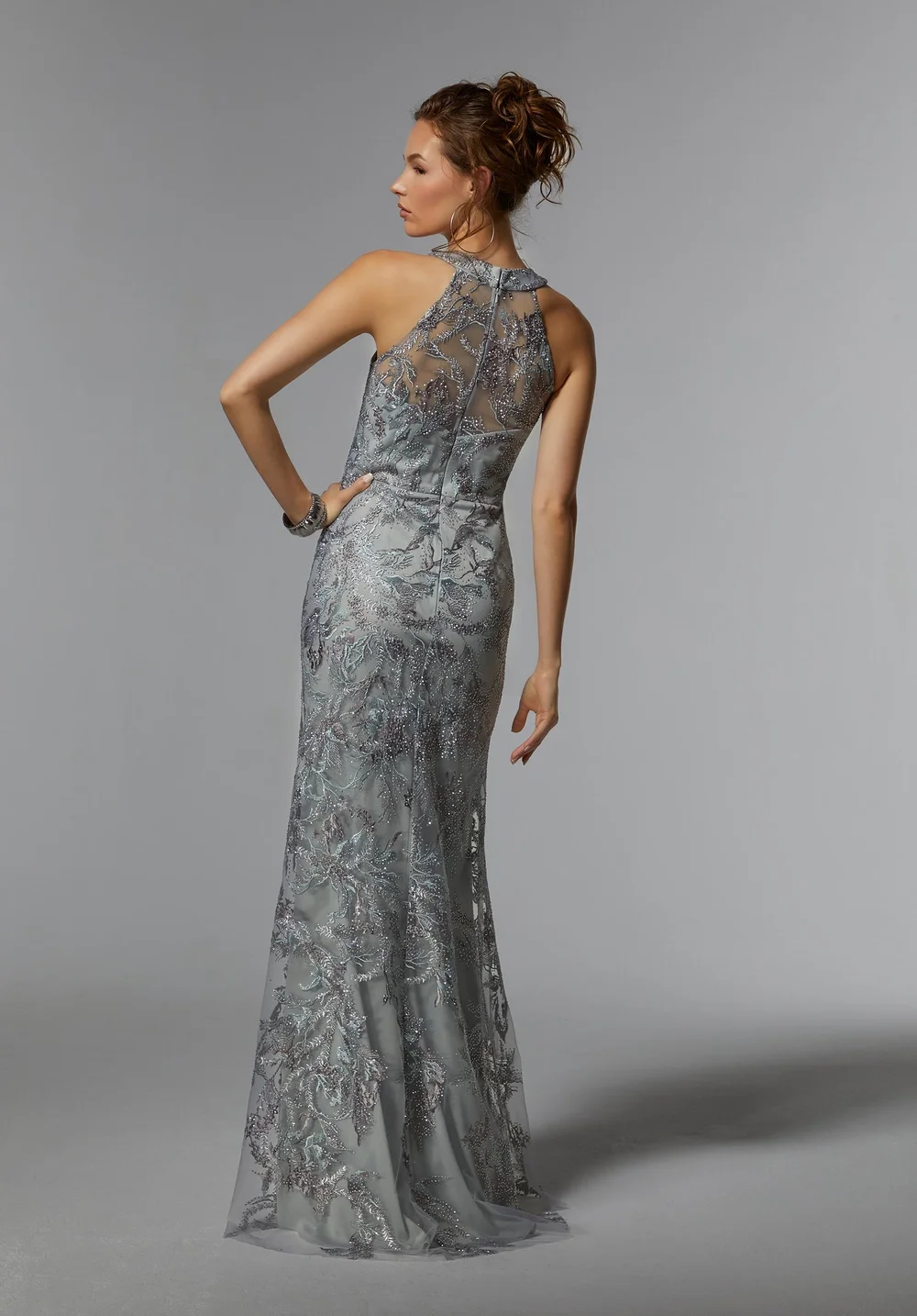 mori lee silver bridesmaid dress MGNY By Mori Lee - 72406 Off Shoulder A-Line Evening Dress 10 / ROSE*