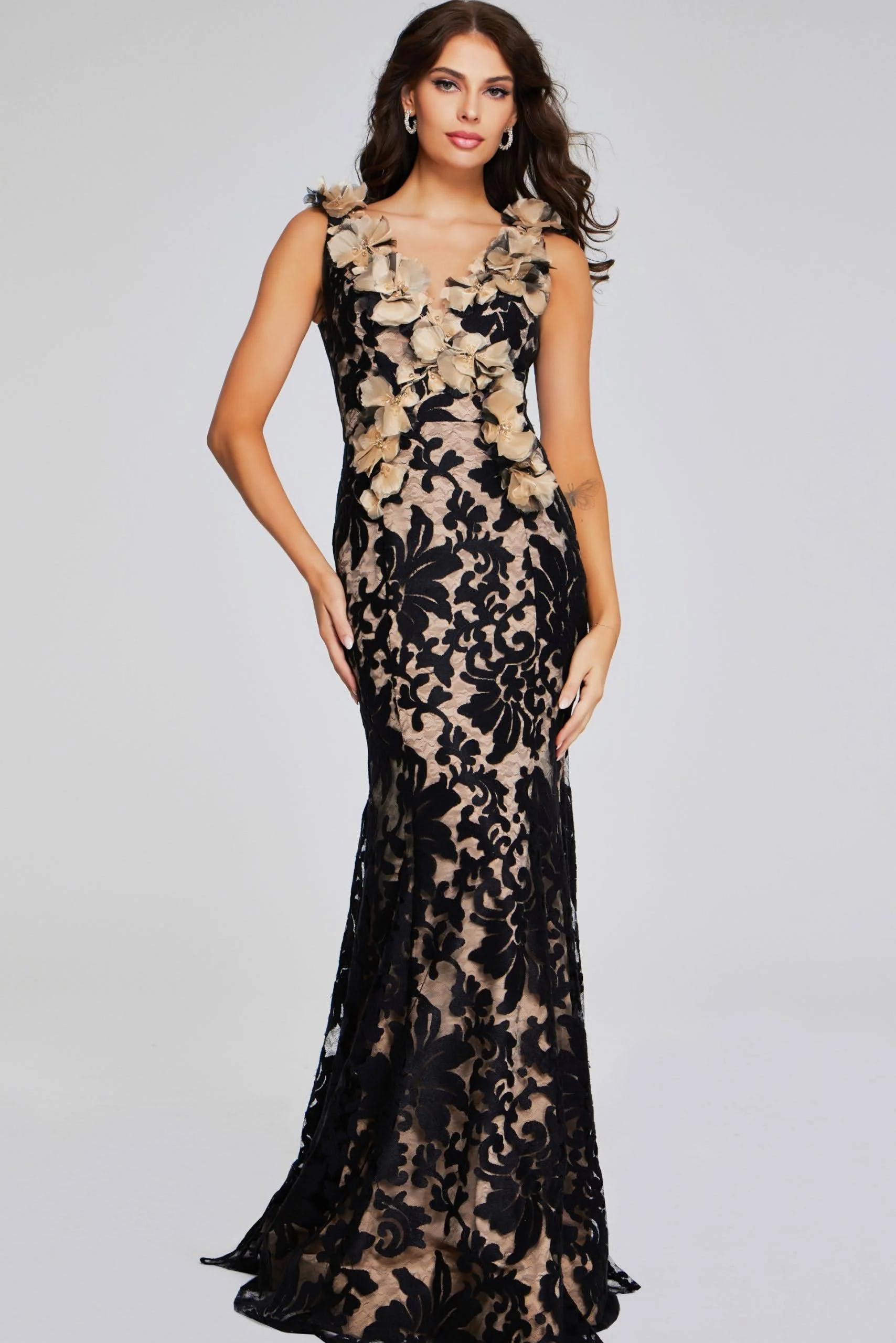 Jovani_38497-BLACKNUDE-Formal Wedding guest attire .jpg
