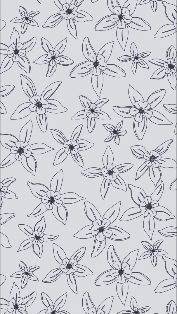 tossed pattern of Columbine outlines