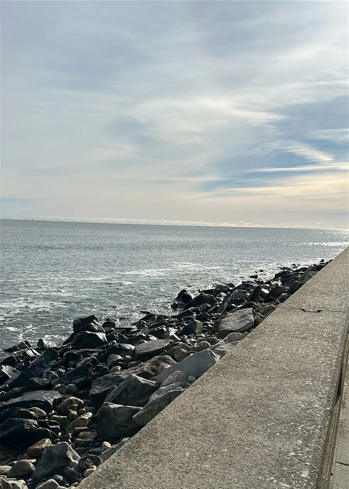 View from the beach walk Narragansett Beach, RI.
