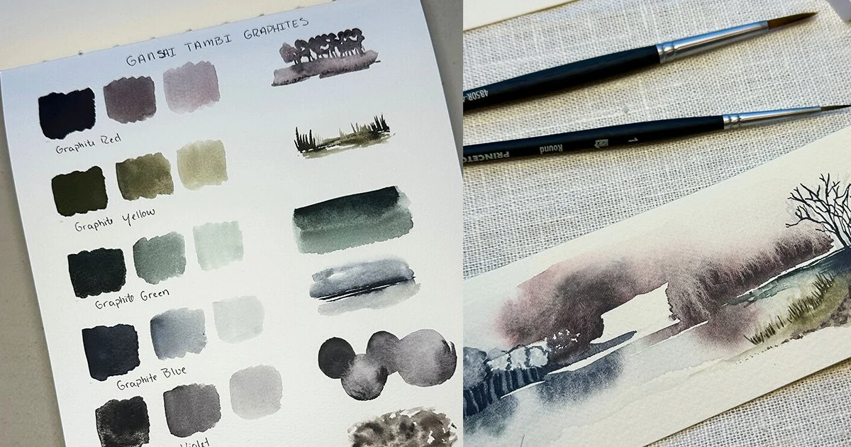 Exploring Gansai Tambi: The Graphite Colors