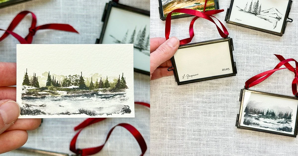 Handmade Gifts: My 2025 Watercolor Ornaments