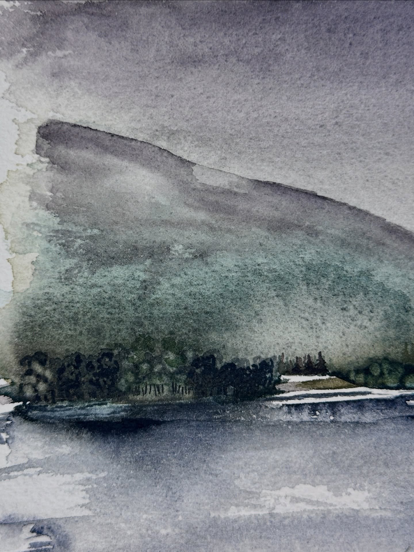 I love the textures and tiny details of this one. It was a change from painting so tiny this winter.