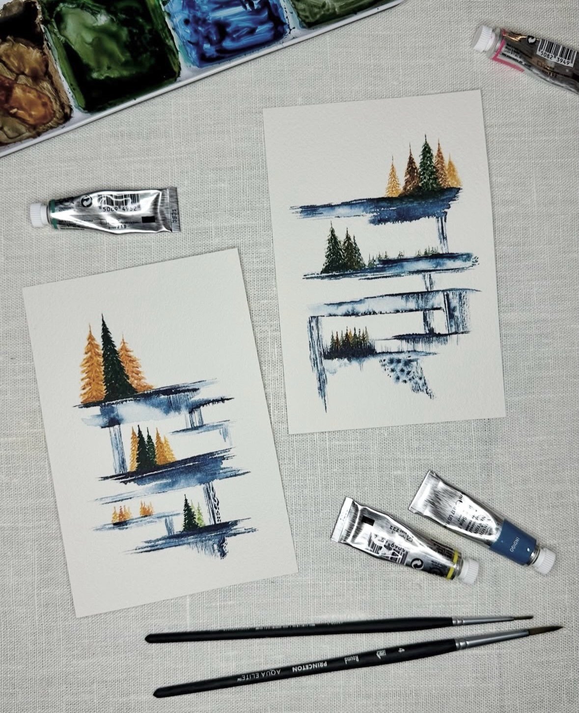 #throwback Fun abstract landscapes inspired by the mountains.