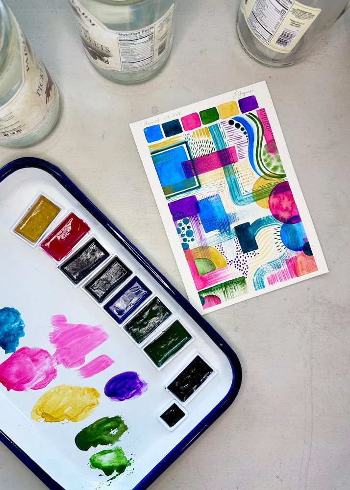 overhead view of a colorful abstract