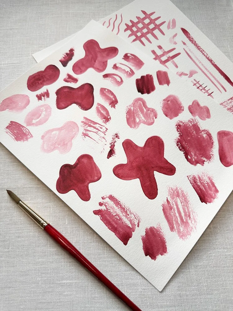watercolor abstract marks