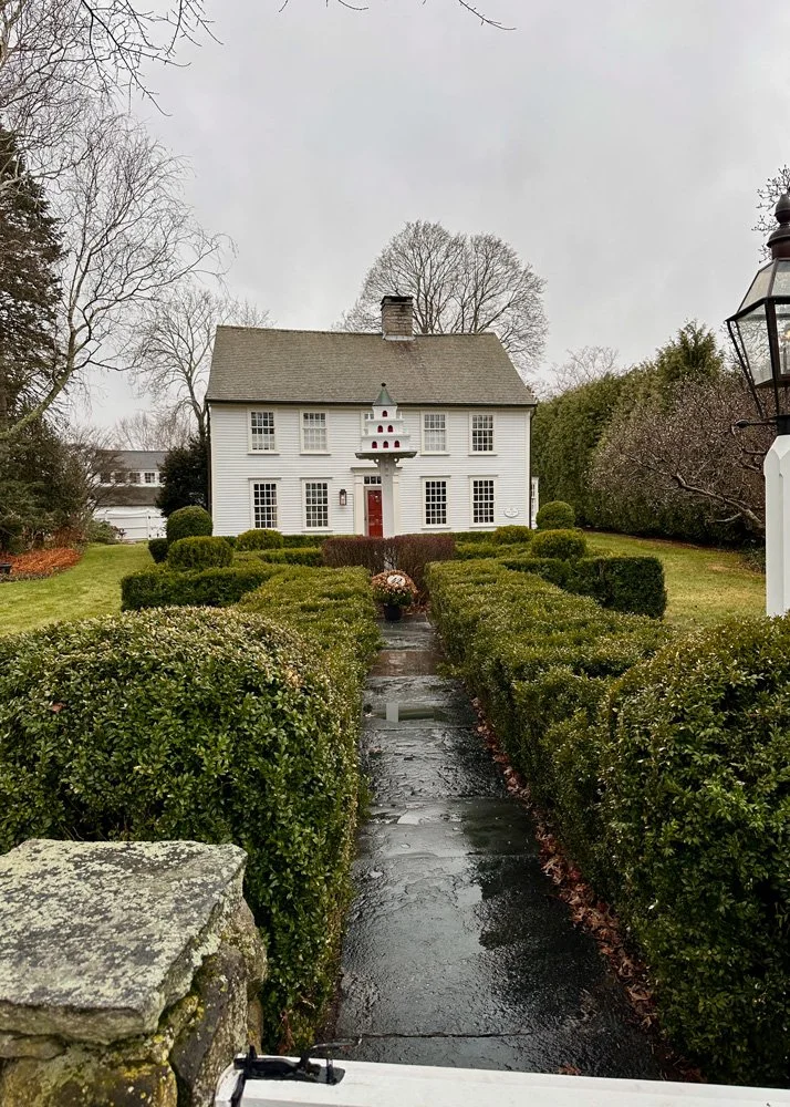 white colonial home in Essex, CT.