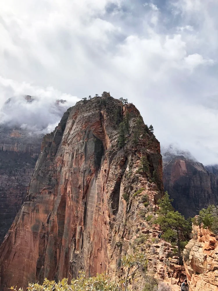 photograph overlooking angels landing hike in Zion
